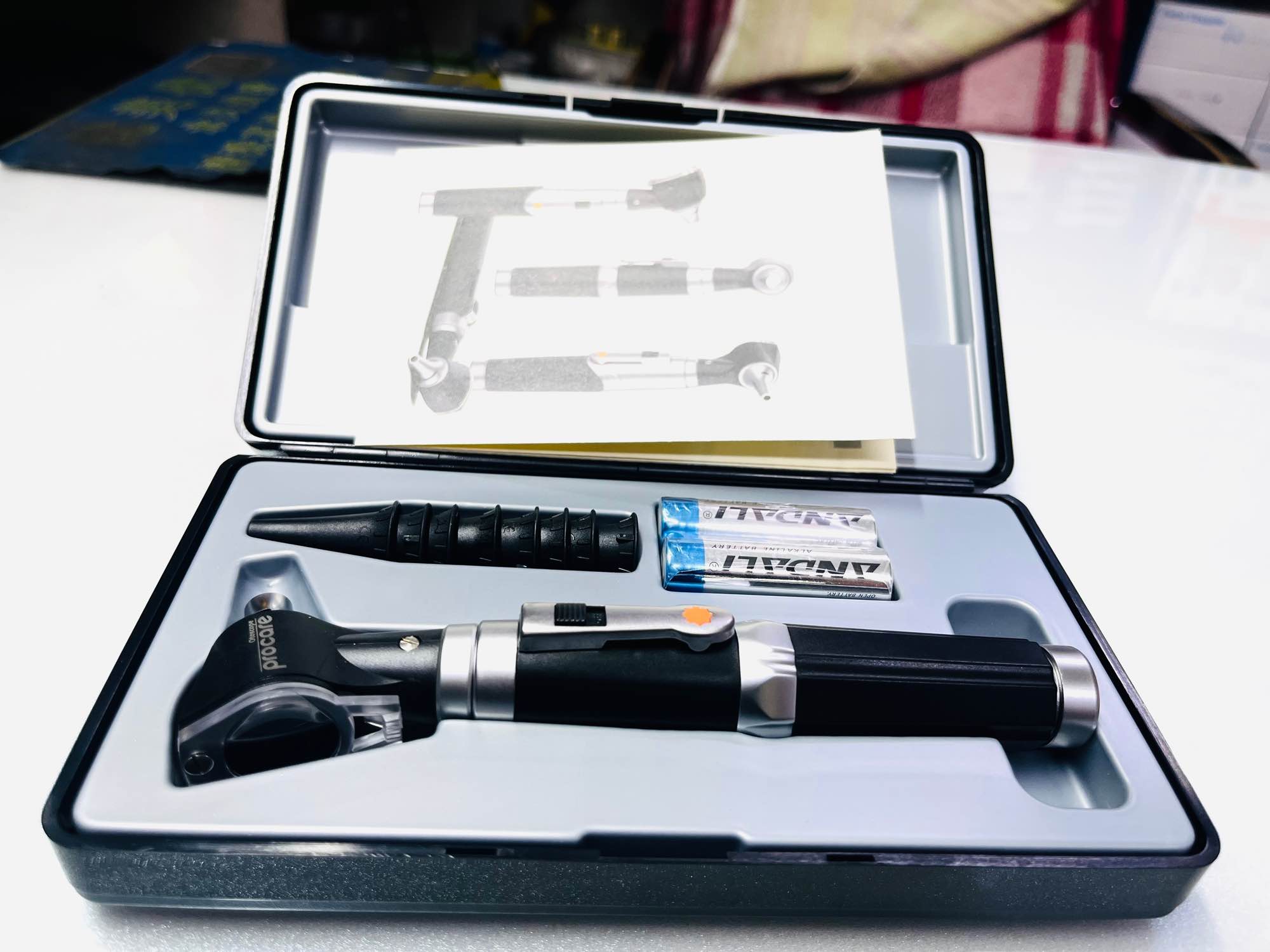 Picture of (Ear Nose &Throat) Medical Diagnostic Otoscope Ear Examination Kit with LED Lamp