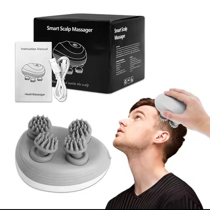 Picture of Electric Head Massager Deep Tissue Scalp Cat Massager Health Care Relax Shoulder Neck Body Massage Kneading Vibrating Device