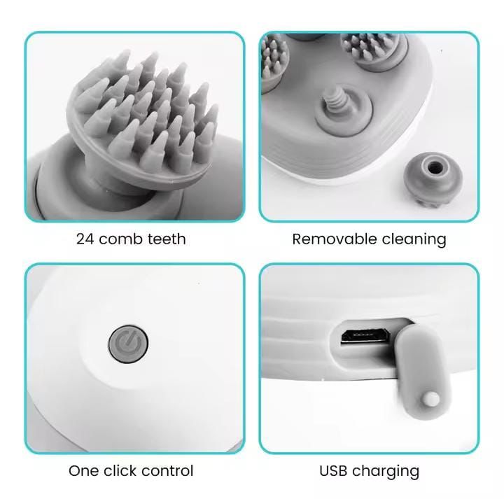 Picture of Electric Head Massager Deep Tissue Scalp Cat Massager Health Care Relax Shoulder Neck Body Massage Kneading Vibrating Device