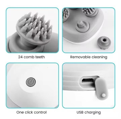 Picture of Electric Head Massager Deep Tissue Scalp Cat Massager Health Care Relax Shoulder Neck Body Massage Kneading Vibrating Device