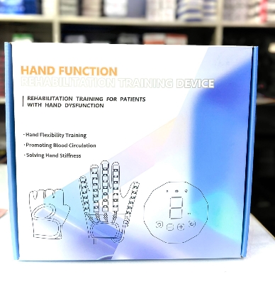 Picture of Finger and hand function rehabilitation trainer robots rehab gloves recovery exercise equipment for cerebral palsy arthritis stroke hemiplegia patient (S, Left Hand)
