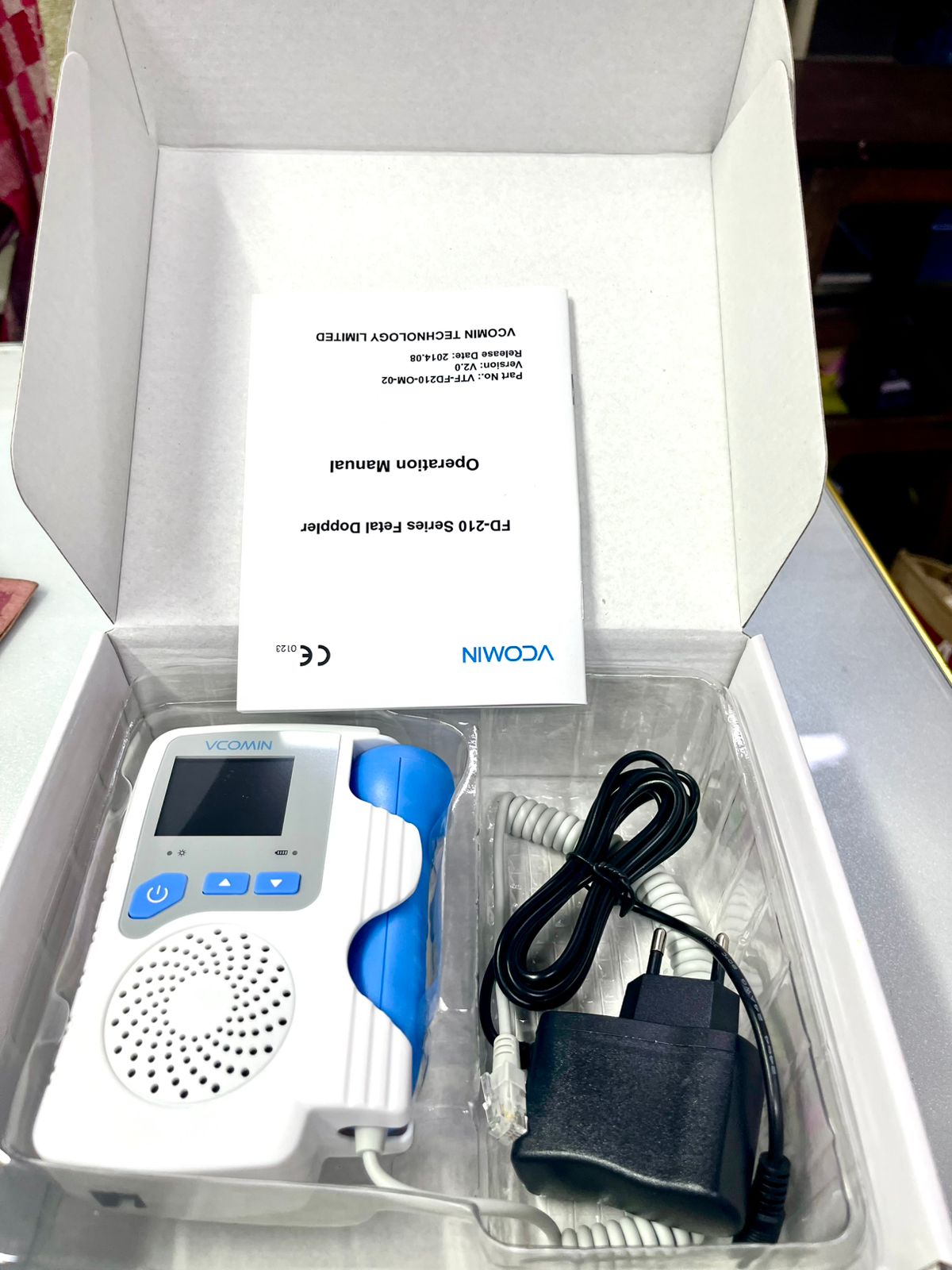 Picture of vcomin fetal doppler fetal ultrasound baby heartbeat with 250ml gel