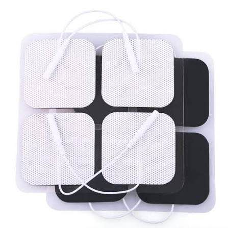 Picture of tans ped 5x5cm high quality Nerve Stimulator Silicone Gel Electrode Pads Tens Electrodes Digital Therapy Machine Massage 2mm Plug