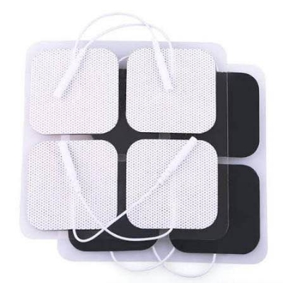 Picture of tans ped 5x5cm high quality Nerve Stimulator Silicone Gel Electrode Pads Tens Electrodes Digital Therapy Machine Massage 2mm Plug