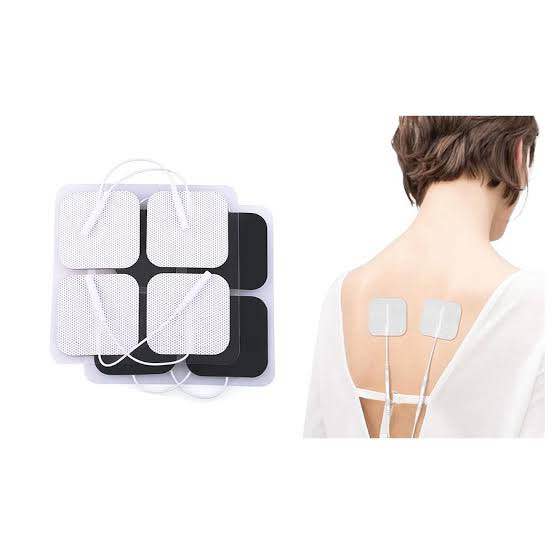 Picture of tans ped 5x5cm high quality Nerve Stimulator Silicone Gel Electrode Pads Tens Electrodes Digital Therapy Machine Massage 2mm Plug