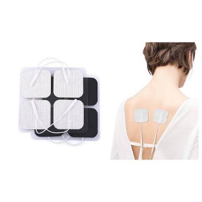 Picture of tans ped 5x5cm high quality Nerve Stimulator Silicone Gel Electrode Pads Tens Electrodes Digital Therapy Machine Massage 2mm Plug
