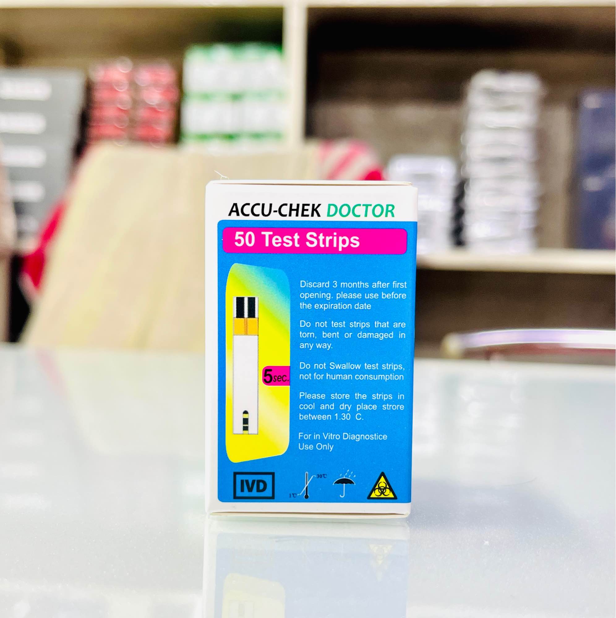 Picture of Accu Chek Doctor 50pc Test Strips for Glucose Meter