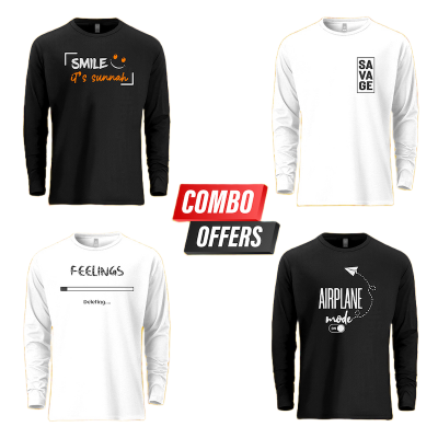 Picture of Random 4pcs Combo Long Sleeve T-Shirt || Stock Clearance Offer || Save 1200tk
