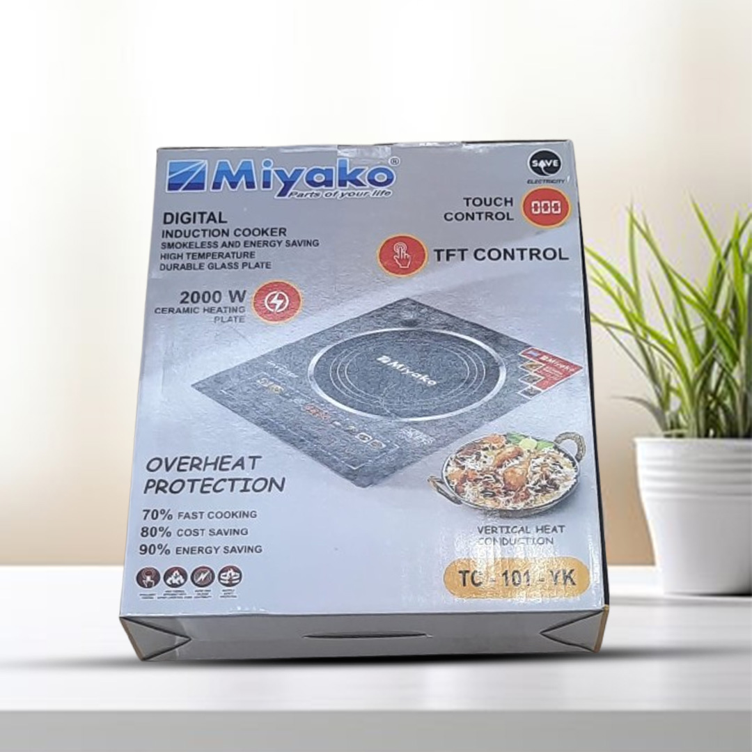 Picture of Miyako Induction Cooker Inverter Technology  Electric Induction Stove Touch Panel Auto Shut Off and Temperature Control TC - 101 -YK