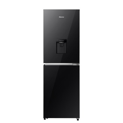 Picture of Hisense 270 Lliter Bottom Mount  Inverter Glass Door with Dispenser Refrigerator Mirror Black (RB1G266NMMB)