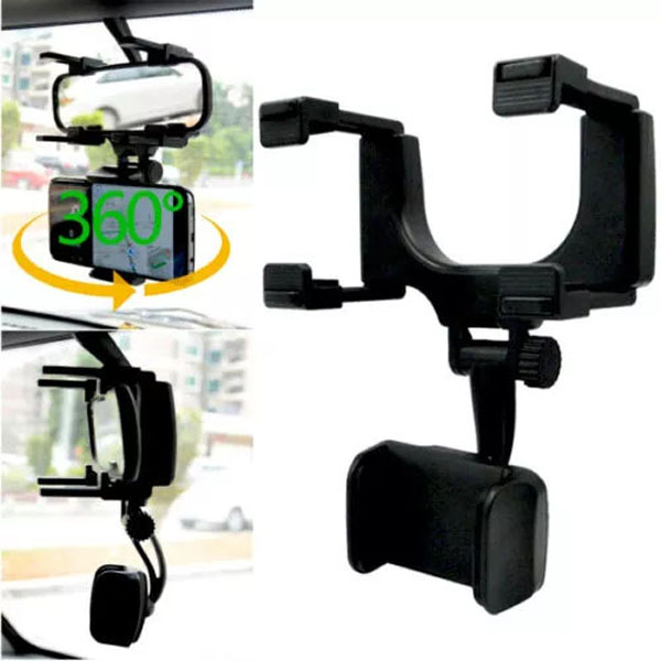Picture of 360 Degree Rearview Mirror Car Phone Holder