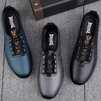 Picture of Leather Casual Shoes Men's Lace Up Shoes Casual Fashion