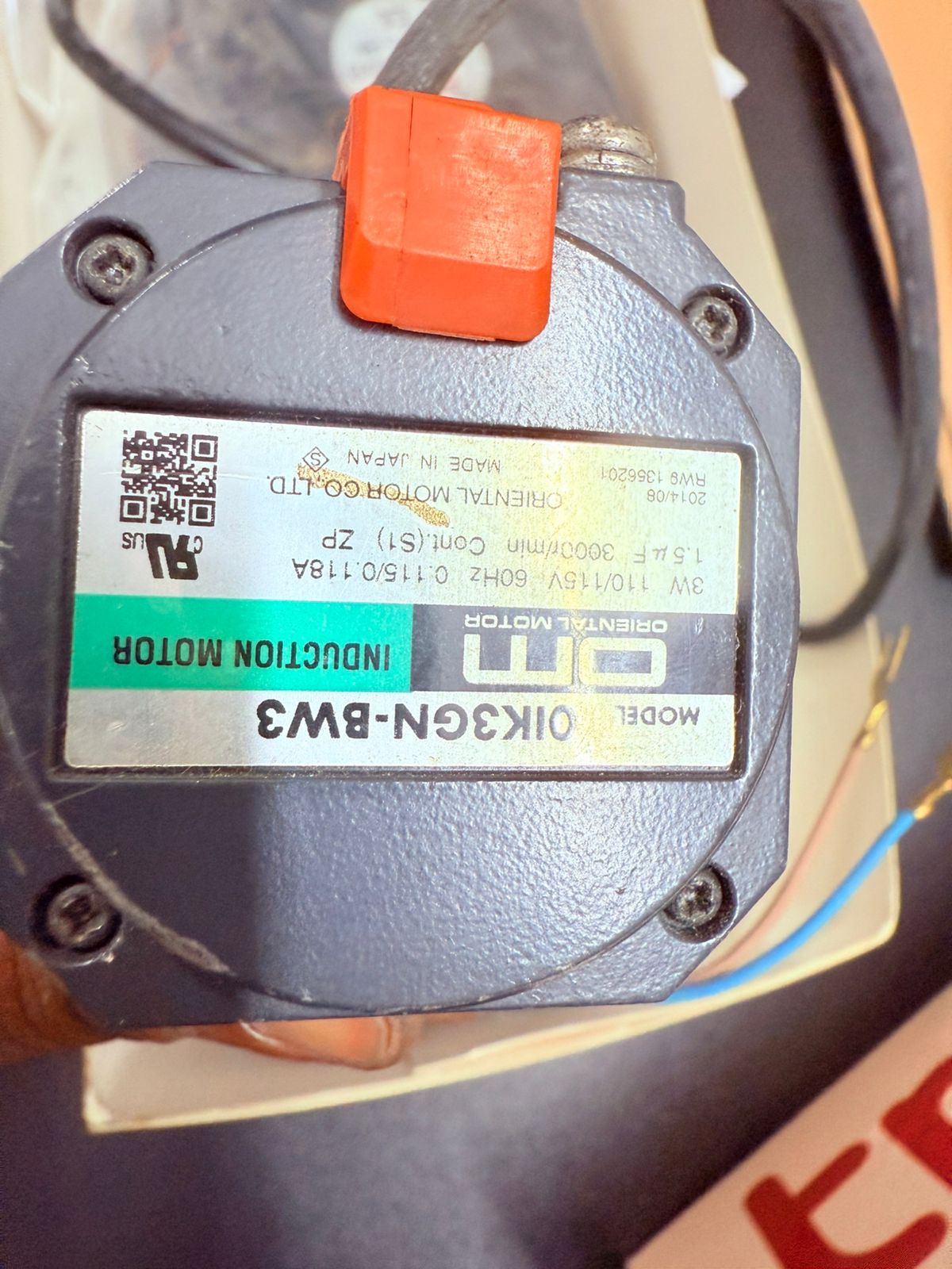 Picture of 0IK3GN-BW3 Motor : 3w & 60 HZ,  110/116 V ; Made In Japan