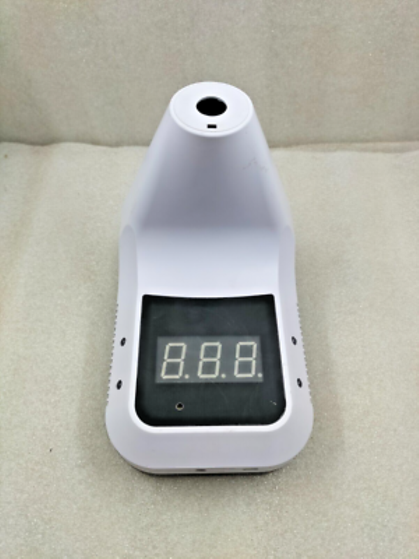 Picture of Non Contact Infrared Forehead Thermometer K3 Wall Mounted or Bracket Digital Body Temperature Meter Measurement Tool with Fever Alarm in Office, Shop, Restaurants, Cafe, School, Shopping Mall