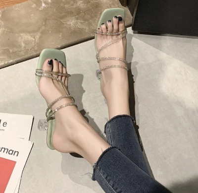 Picture of Open toe transparent high heels