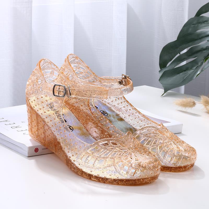 Picture of Crystal Wedge High Heel Jelly Shoes