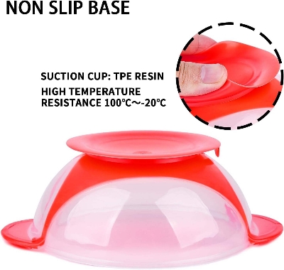Picture of Baby Suction Cup Bowl Set Non-slip and Anti-fall Baby Bowl With Temperature Sensing Spoon Baby Training Bowl