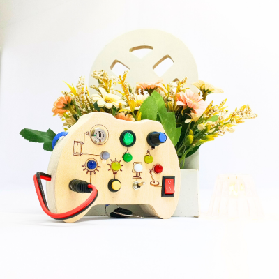 Tinker Pad Montessori Busy Board with LED Light for 1 to 3 Years Old Babies Baby World Bangladeshonline shop bangladeshothoba.com