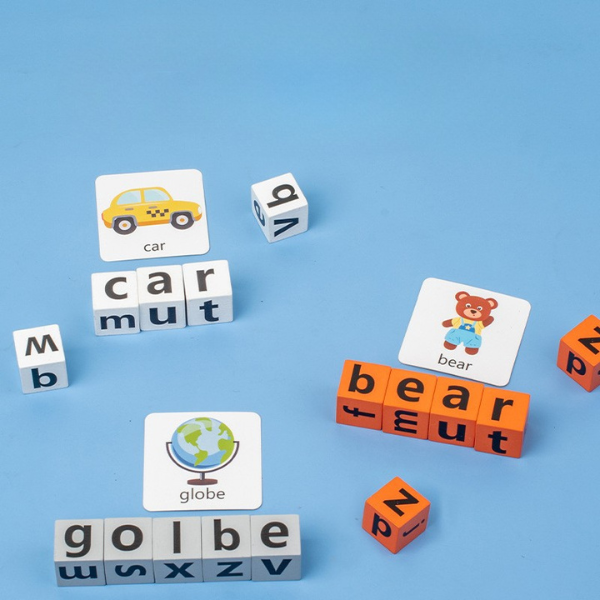 Alphabet Spelling Blocks with Bell — Wooden Learning Toy (3–6 Years) Baby World Bangladeshonline shop bangladeshothoba.com