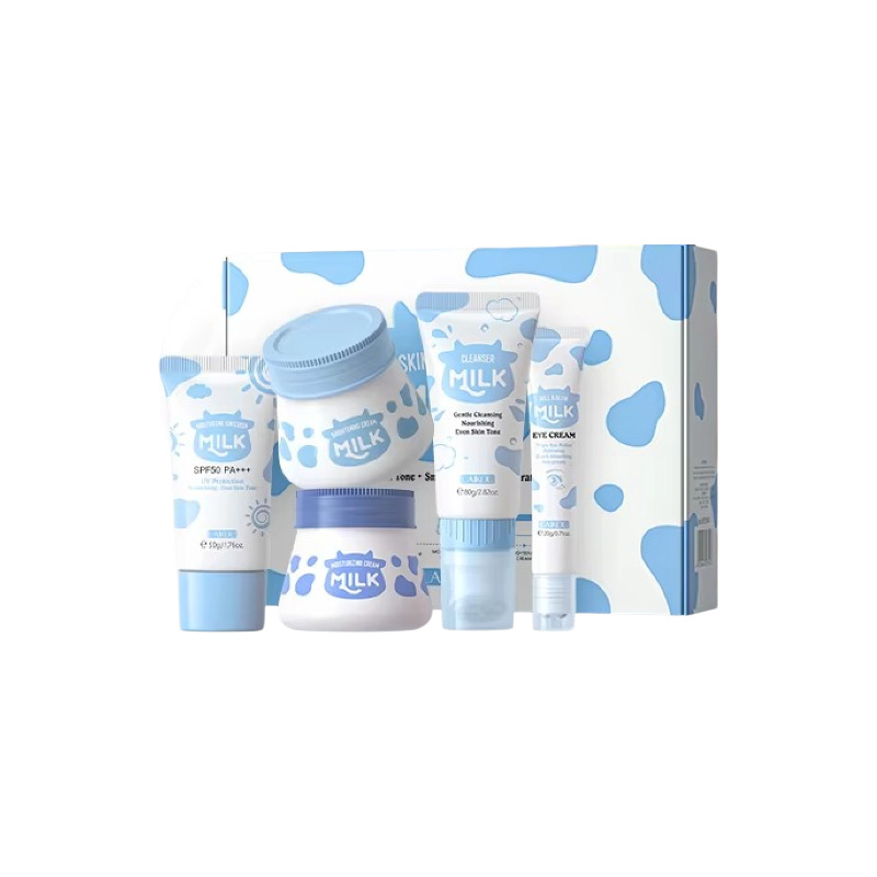 Picture of LAIKOU Milk Extracted 5 Pcs Smoothing & Deep Hydrating Skin Care Set- 5 Pcs/Combo