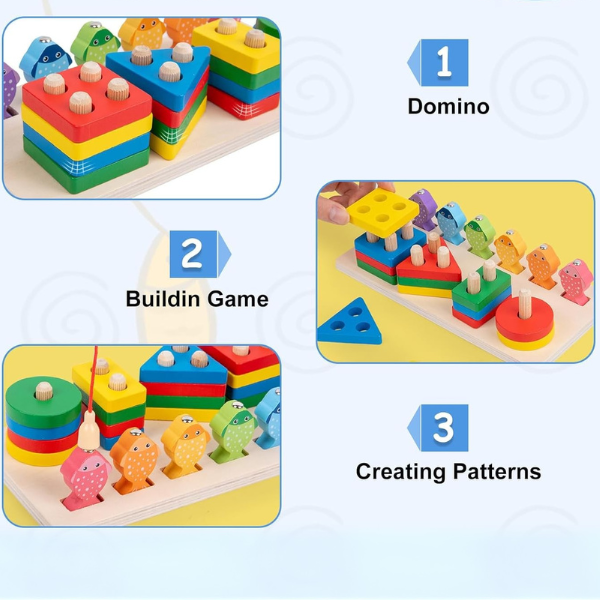 Magnetic Montessori Fishing Game | Wooden Fine-Motor Toy (3–5 Years). Baby World Bangladeshonline shop bangladeshothoba.com