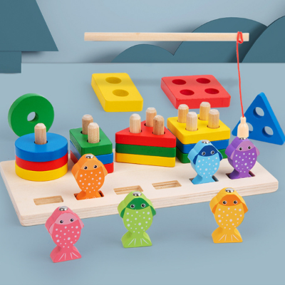 Magnetic Montessori Fishing Game | Wooden Fine-Motor Toy (3–5 Years). Baby World Bangladeshonline shop bangladeshothoba.com