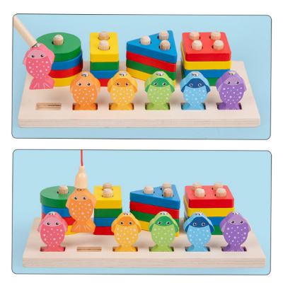 Magnetic Montessori Fishing Game | Wooden Fine-Motor Toy (3–5 Years). Baby World Bangladeshonline shop bangladeshothoba.com