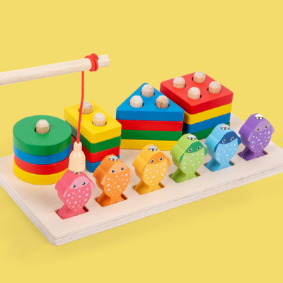 Magnetic Montessori Fishing Game | Wooden Fine-Motor Toy (3–5 Years). Baby World Bangladeshonline shop bangladeshothoba.com