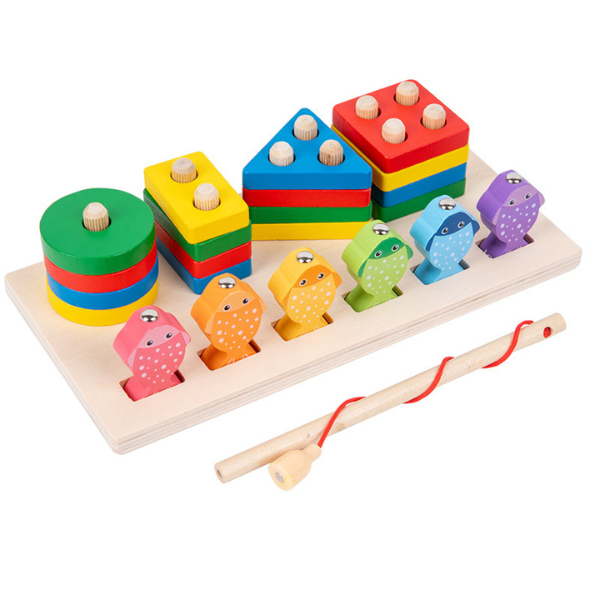 Magnetic Montessori Fishing Game | Wooden Fine-Motor Toy (3–5 Years). Baby World Bangladeshonline shop bangladeshothoba.com