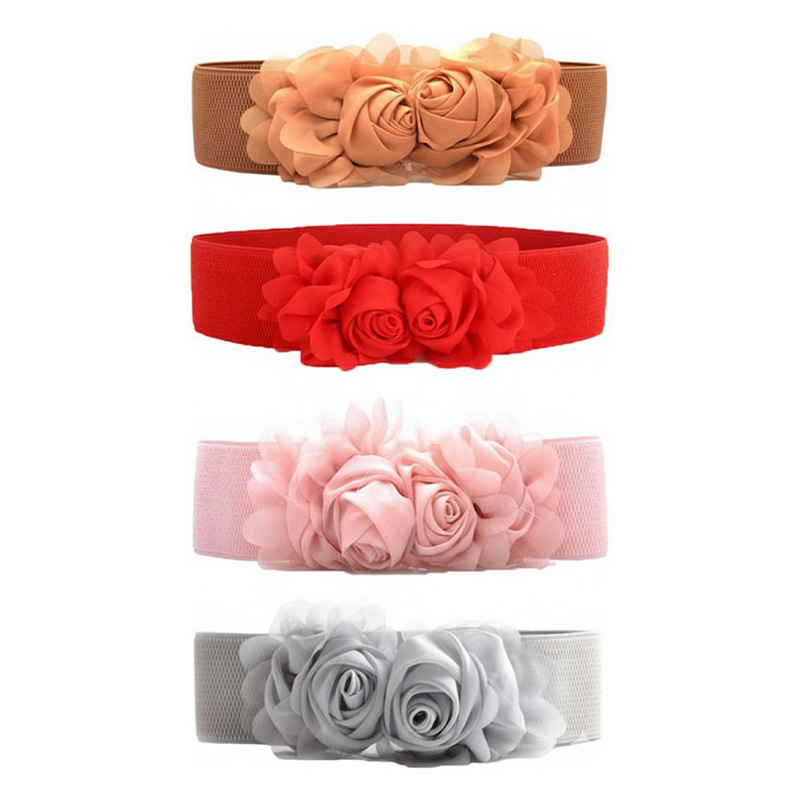 Picture of Women's Double Flower Pine Bad Udmelers Wild Bow Weist belt