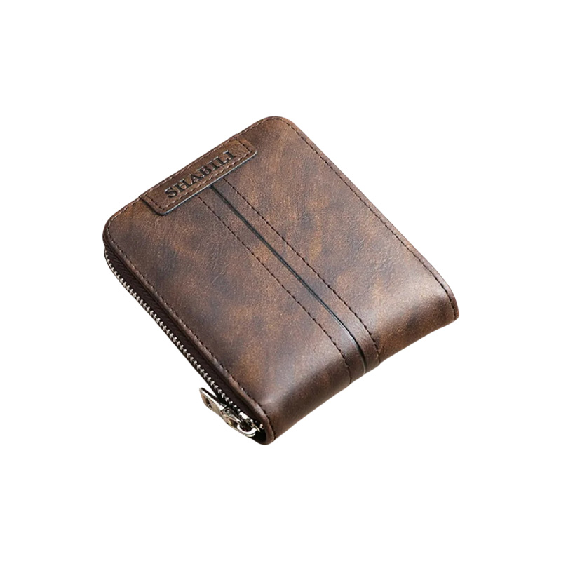 Picture of SHABILI PU Leather Fashionable Short Wallet Classic Explosive Large-capacity Zipper Multi-card Business Short Wallet