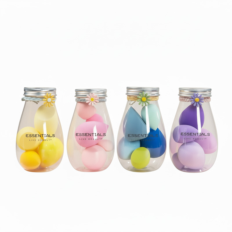 Picture of 6 Pcs/Set Beauty Blender Powder Puff Set Jar puff set- Multicolour