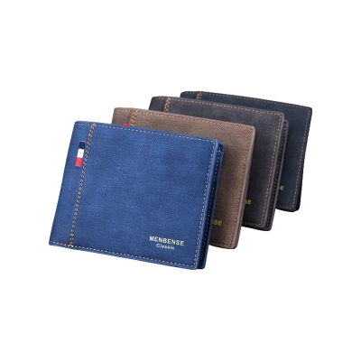 Picture of Menbense Classic Men's matte short capacious fashionable retro wallet for men