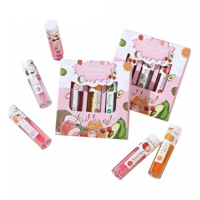 Picture of Dragon Ranee Moisturizing Fruit Lip Oil Set- 1.8gX3 Pcs