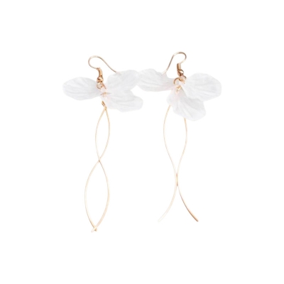 Picture of 1 Pair Flower Patel Long Dangle Hook Earring For Women