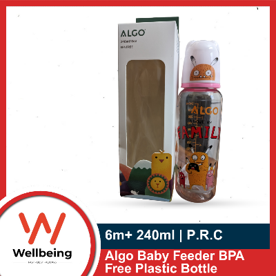 Picture of Baby Feeder Algo BPA Free Plastic Bottle with Silicone Nipple 240ml