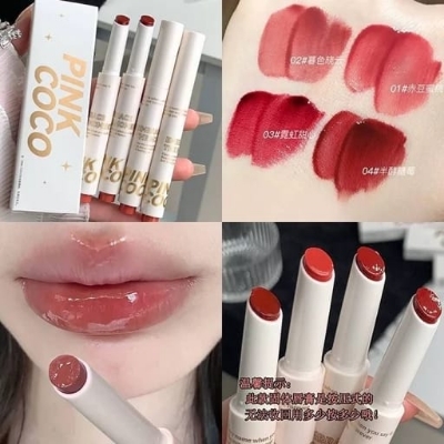 Picture of 1pcs PINK COCO Moisturizing Lipstick Pen Glossy Tinted Lip Balm, Long Lasting Non-Stick Lip Gloss, High-gloss for Plumper Lips, Bronzed Glow