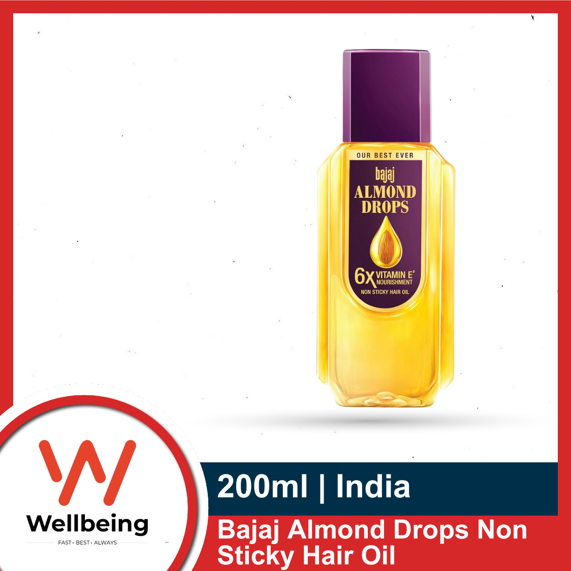 Picture of Bajaj Almond Drops Non Sticky Hair Oil 200ml / 100ml | India