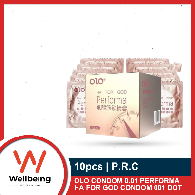 Picture of OLO CONDOM 0.01 PERFORMA HA FOR GOD CONDOM 001 DOT 10pcs Condom For Men