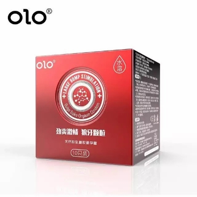 Picture of OLO Bulge Spike Orgasm Condoms Red 10pcs Condom for Men