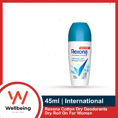 Picture of Rexona Cotton Dry Deodorants Dry Roll On For Women 45ml
