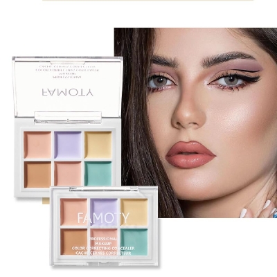 Picture of FAMOTY 6 Colors Concealer Palette Creamy Waterproof Long Lasting Concealer Stick for Face Eyes Lips