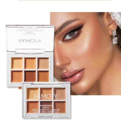 Picture of FAMOTY 6 Colors Concealer Palette Creamy Waterproof Long Lasting Concealer Stick for Face Eyes Lips