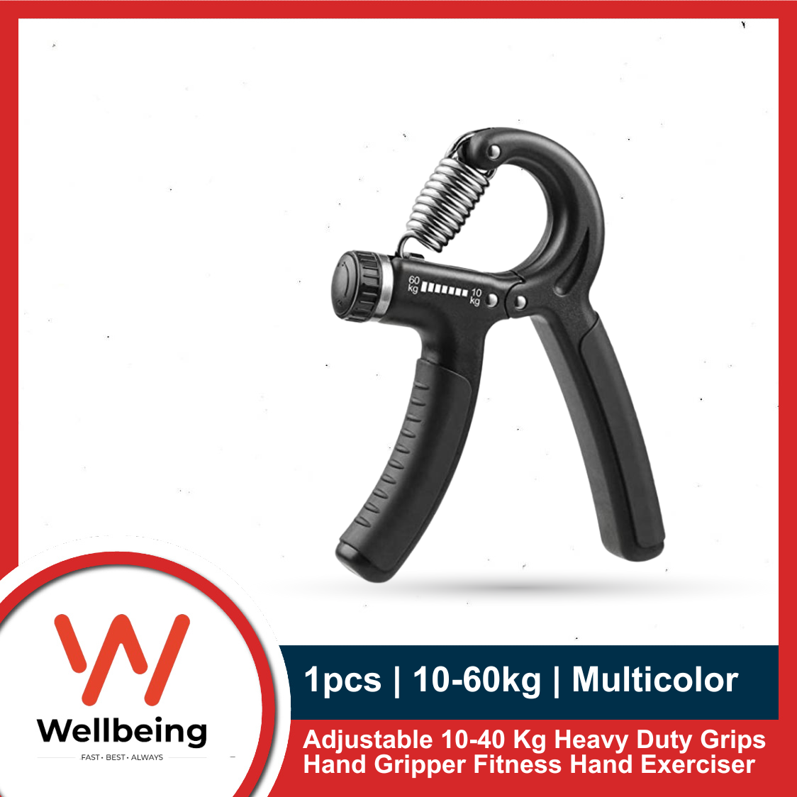 Picture of Adjustable 5-60 Kg Heavy Duty Grips Hand Gripper Fitness Hand Exerciser Grip Wrist Forearm Strength Finger Arm Training Tool - Gym Product