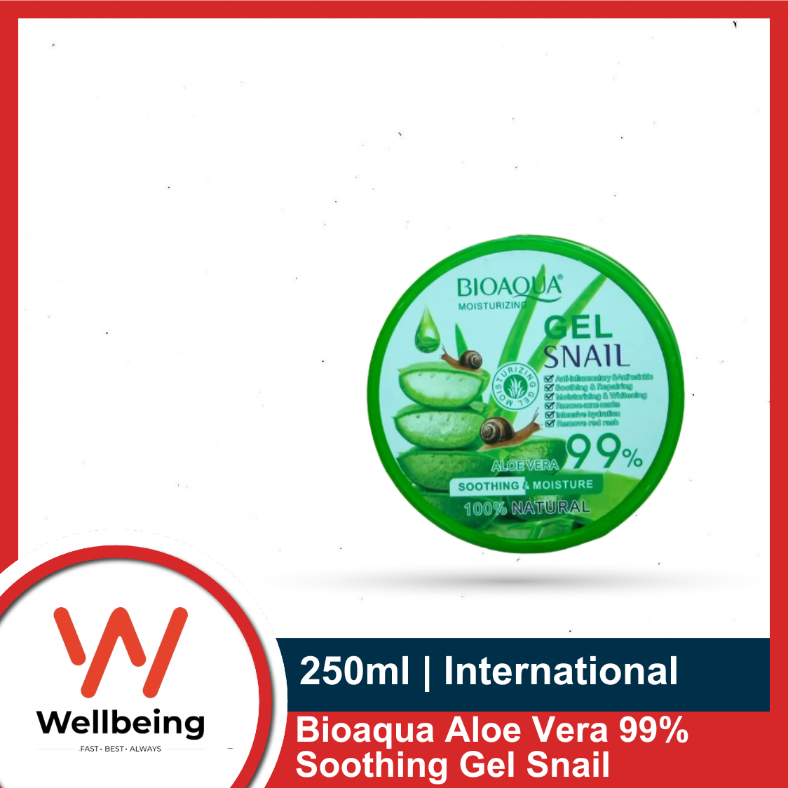 Picture of Bioaqua Aloe Vera 99% Soothing Gel Snail 250ml | Made in P.R.C