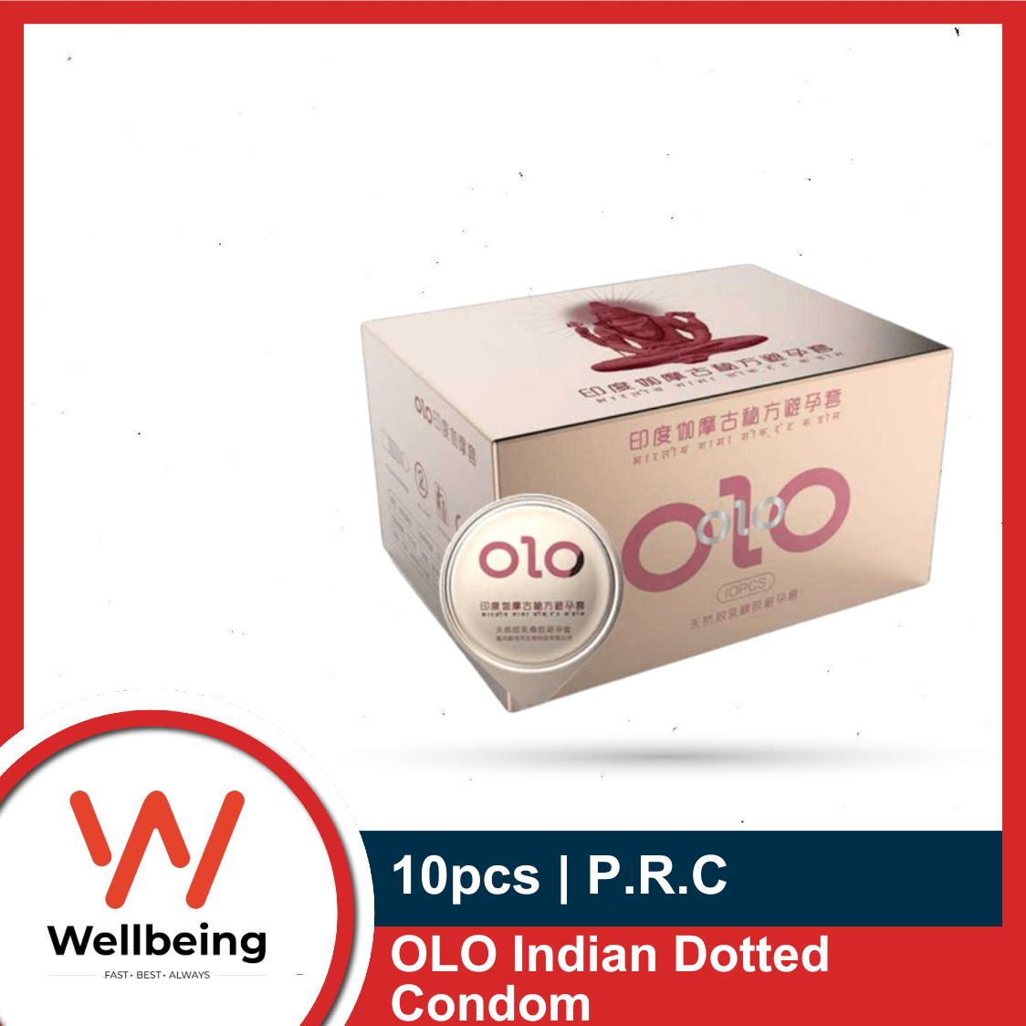 Picture of OLO Indian Dotted Condom Pink OlO Zero One 0.01mm 10pcs Pack