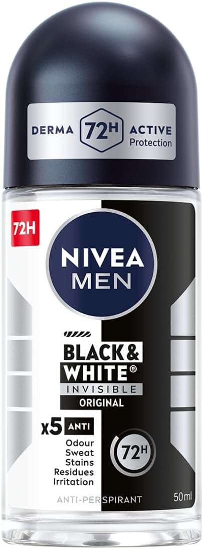 Picture of NIVEA MEN Deodrant Black&White 72 H Invisible Fresh Antiperspirant in the ball for men 25ml/ 50ml