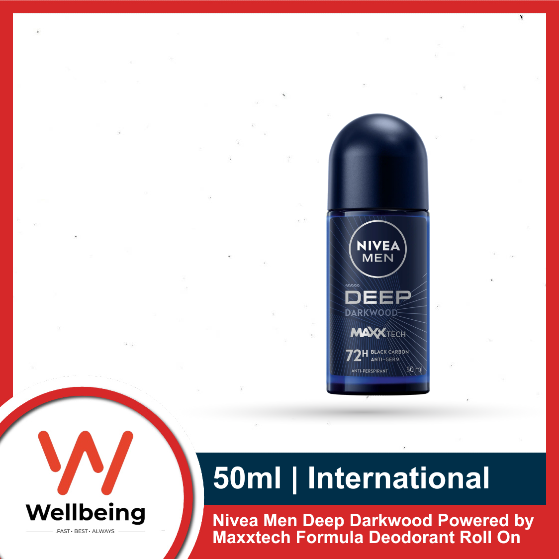 Picture of Nivea Men Deep Darkwood Powered by Maxxtech Formula Deodorant Roll On 50ml