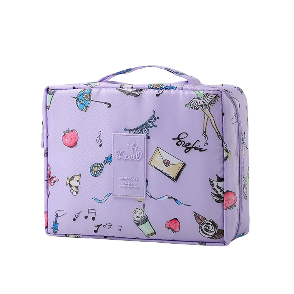Picture of 1pcs Multicolor Waterproof Makeup organizer bag Multifunction Makeup Storage Bag Outdoor Storage Bag Toiletries Cosmetic box Portable Female Travel Make Up Bag
