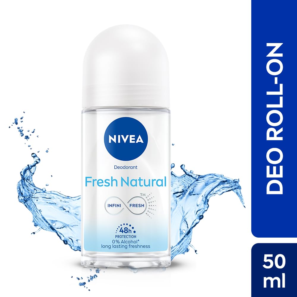 Picture of NIVEA Fresh Natural Roll On, 50ml| 48 H Smooth & Beautiful Underarms| 0% Alcohol | For Women